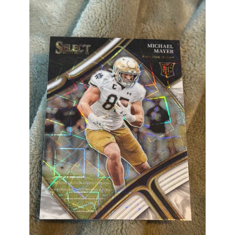 2023 Panini Select Draft Picks Michael Mayer Field Level Gold Lazer Prizm #120
